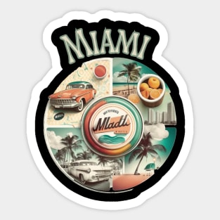 Miami Florida Travel Design Sticker